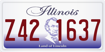 IL license plate Z421637