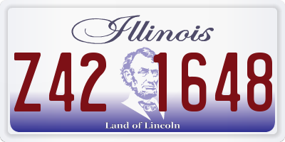 IL license plate Z421648