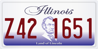IL license plate Z421651