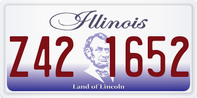 IL license plate Z421652