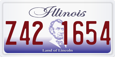 IL license plate Z421654