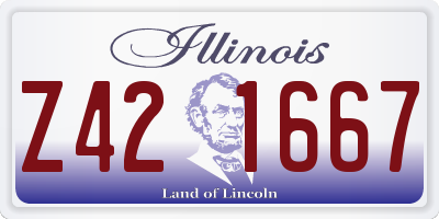 IL license plate Z421667