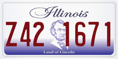 IL license plate Z421671