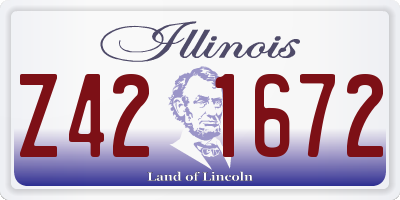 IL license plate Z421672