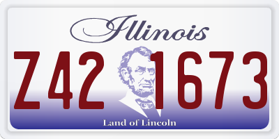IL license plate Z421673