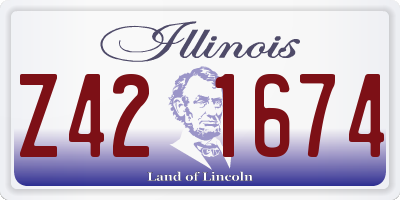 IL license plate Z421674