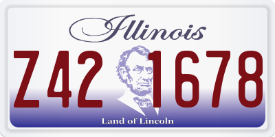 IL license plate Z421678