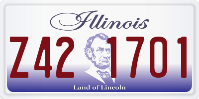 IL license plate Z421701