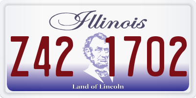 IL license plate Z421702