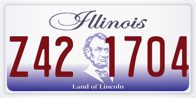 IL license plate Z421704