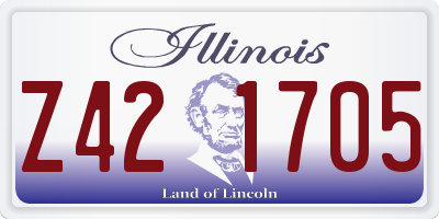 IL license plate Z421705