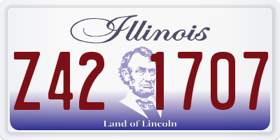 IL license plate Z421707