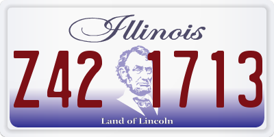 IL license plate Z421713