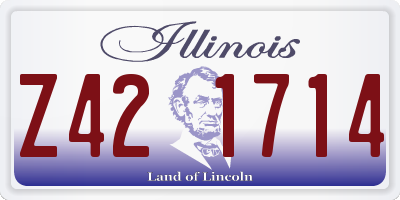 IL license plate Z421714