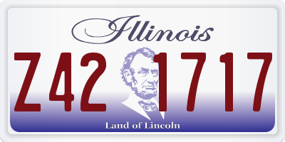 IL license plate Z421717