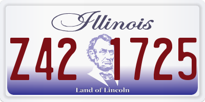 IL license plate Z421725
