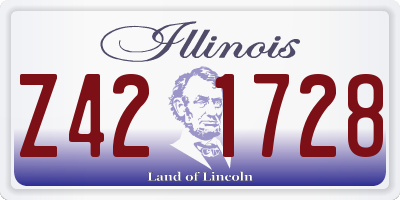 IL license plate Z421728