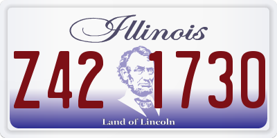 IL license plate Z421730