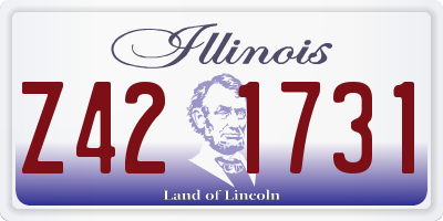 IL license plate Z421731