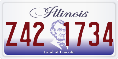 IL license plate Z421734