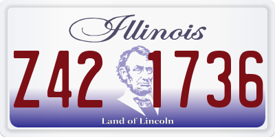 IL license plate Z421736