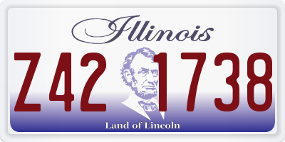 IL license plate Z421738