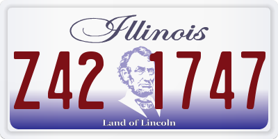 IL license plate Z421747