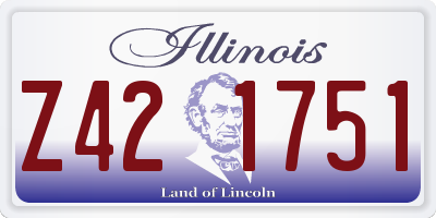 IL license plate Z421751