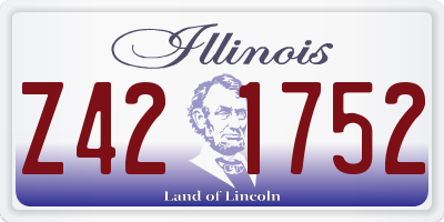 IL license plate Z421752