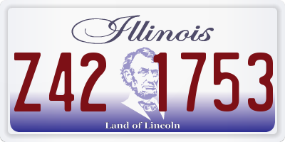 IL license plate Z421753