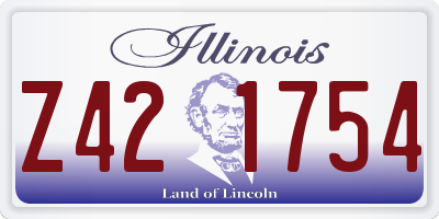 IL license plate Z421754