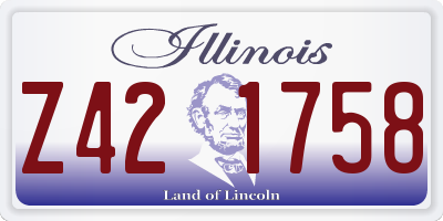 IL license plate Z421758