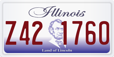 IL license plate Z421760