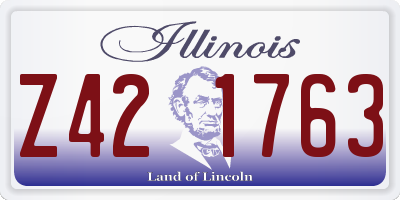 IL license plate Z421763