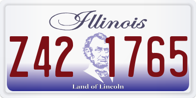 IL license plate Z421765