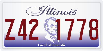 IL license plate Z421778