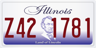 IL license plate Z421781