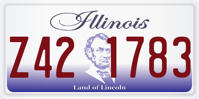 IL license plate Z421783