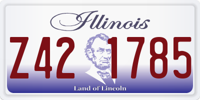 IL license plate Z421785