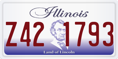 IL license plate Z421793