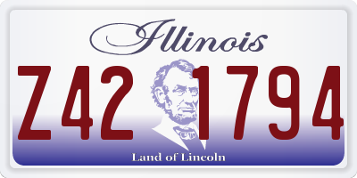 IL license plate Z421794