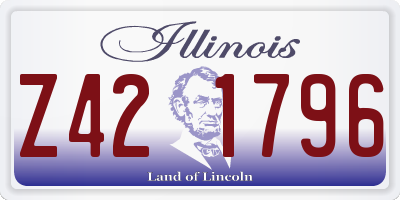 IL license plate Z421796