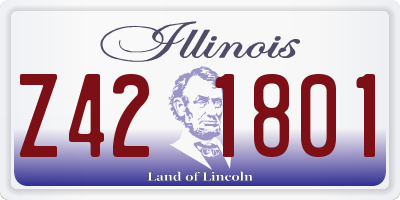 IL license plate Z421801