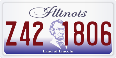 IL license plate Z421806