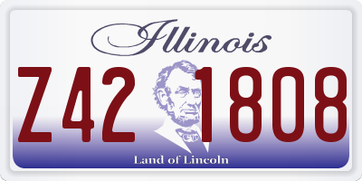 IL license plate Z421808