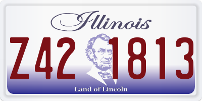 IL license plate Z421813