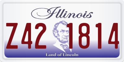 IL license plate Z421814