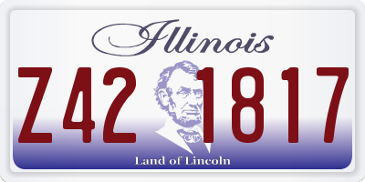 IL license plate Z421817
