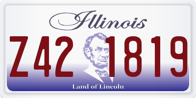 IL license plate Z421819