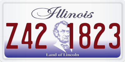 IL license plate Z421823